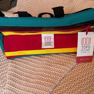Topo Designs Red and Teal Bike Bag